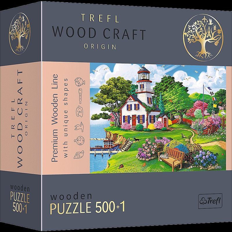 Puzzle 500+1 drewniane letnia przystań 20161