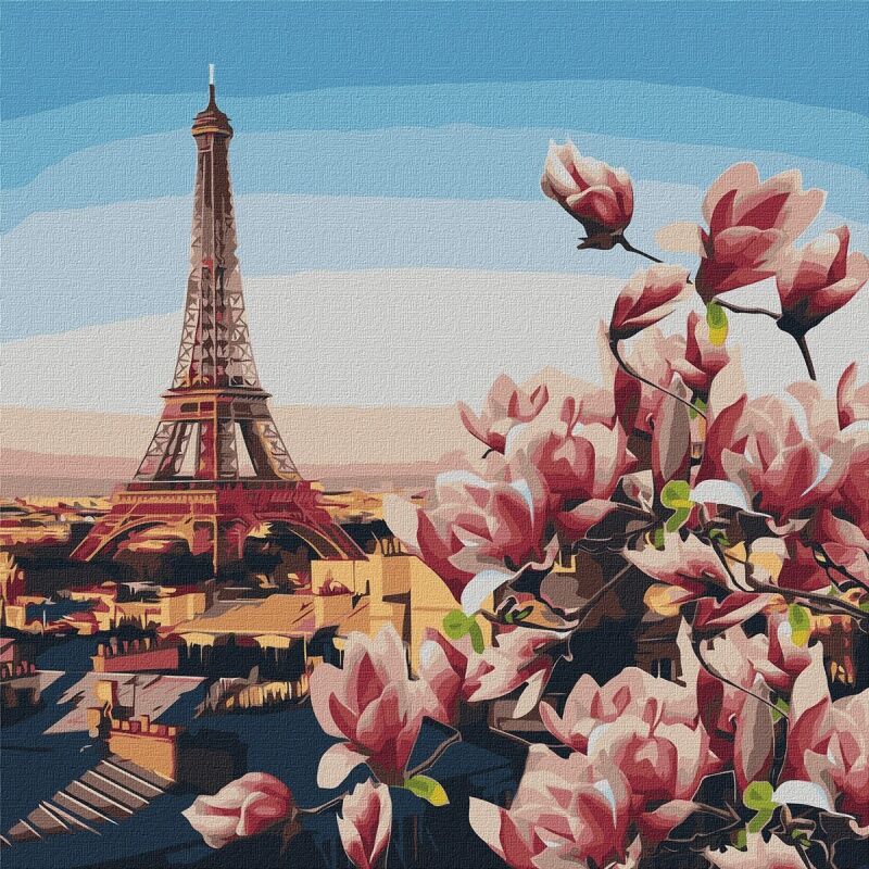 Malowanie po numerach IDEYKA 50x50cm Magnolie Paryskie