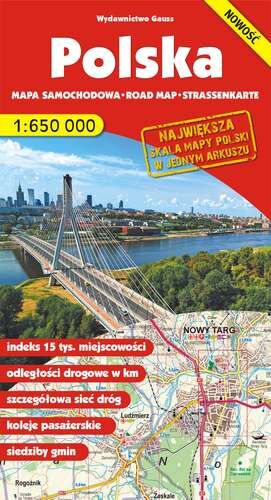 Mapa samochodowa. Polska 1:650 000 wyd. 2