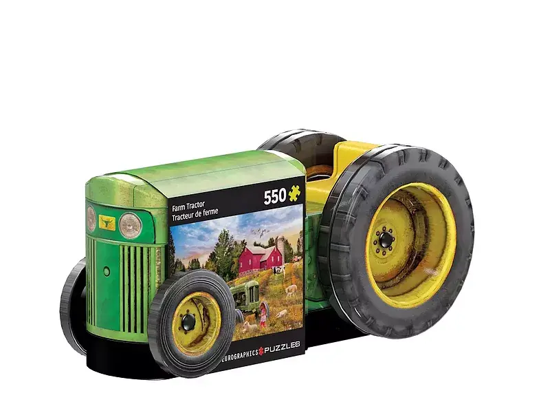 Puzzle 550 tin vintage tractor shaped 8551-5780