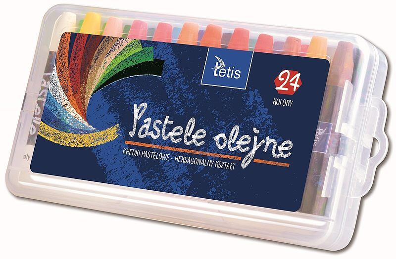 Pastele olejne tetis heksagonalne 24 kolory