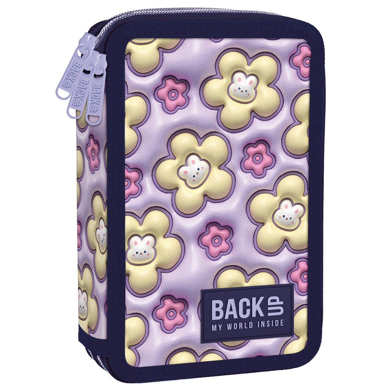 Piórnik 3-komorowy Backup Króliczki Pastelowe 3D PB8EW43