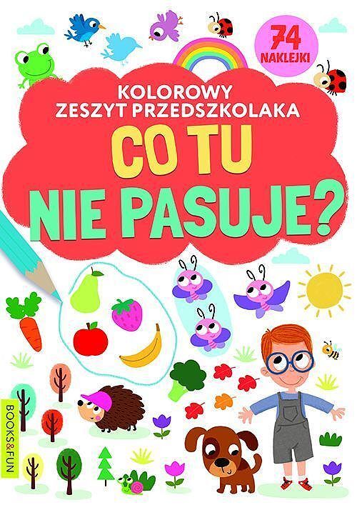 Co tu nie pasuje? kolorowy zeszyt przedszkolaka