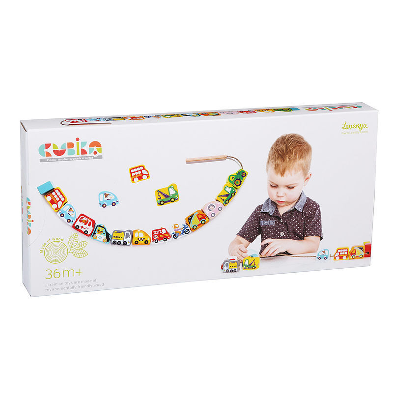 Nawlekane samochodziki cubika 14316