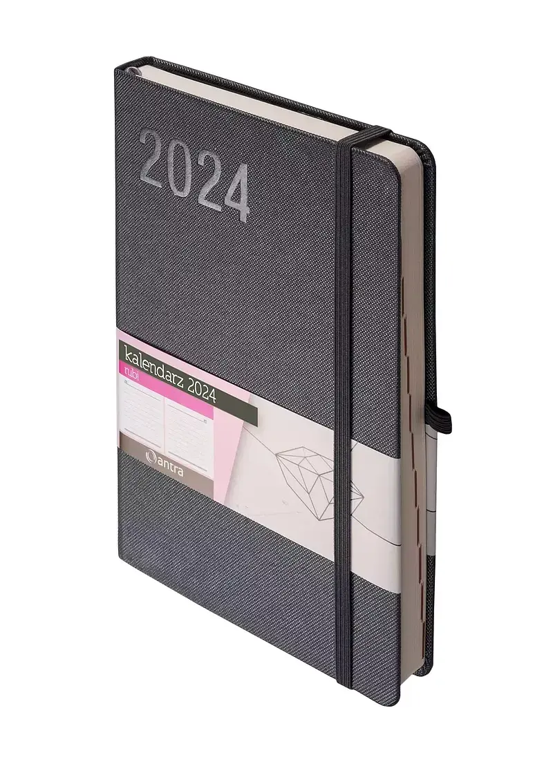 Kalendarz 2024 rubi a5 grafit dns