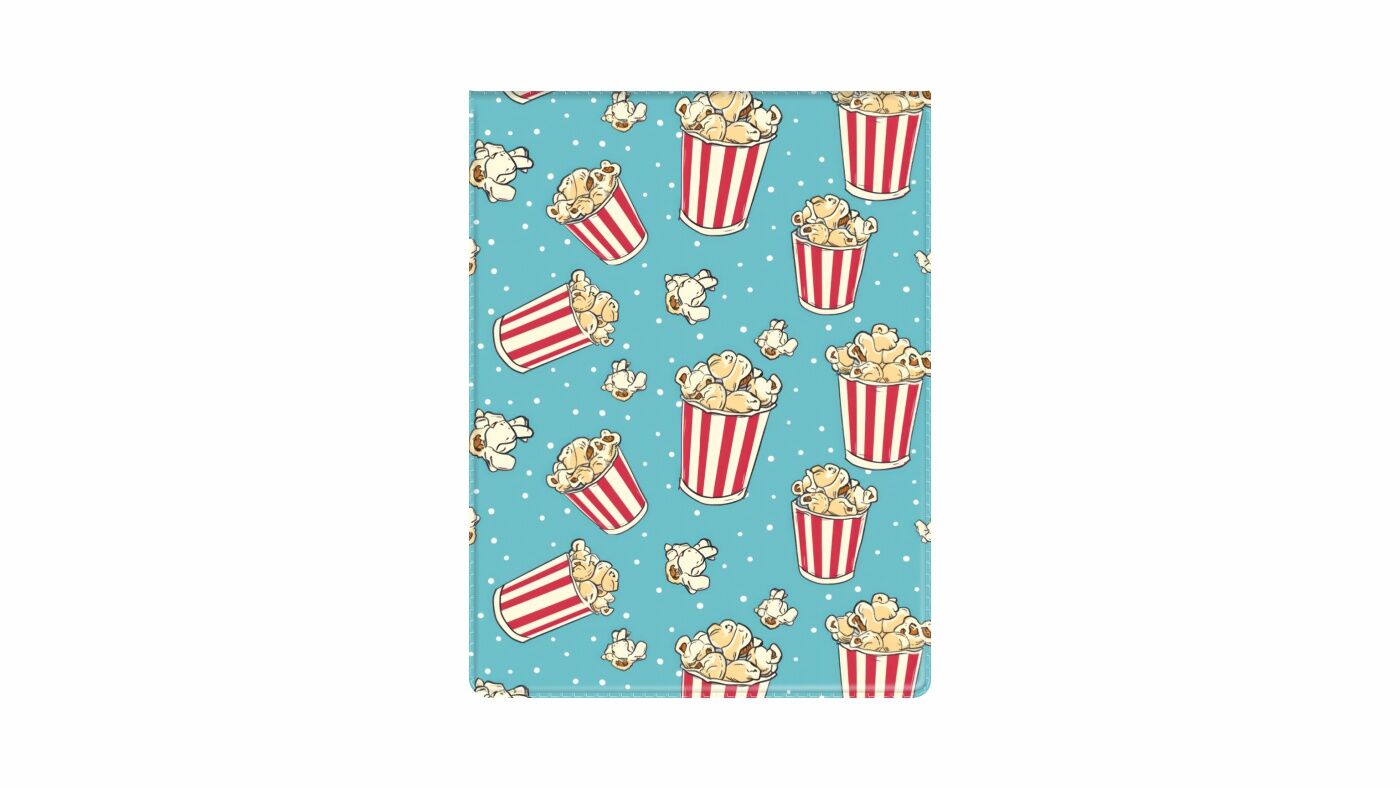 Okładka na dokumenty ucznia pion z nadrukiem popcorn
