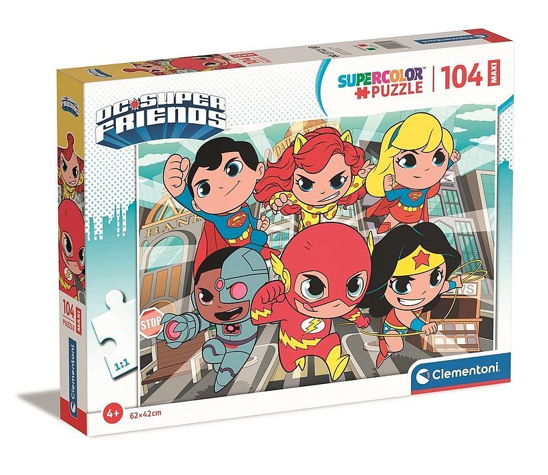 Puzzle 104 maxi super kolor dc super friends 25720