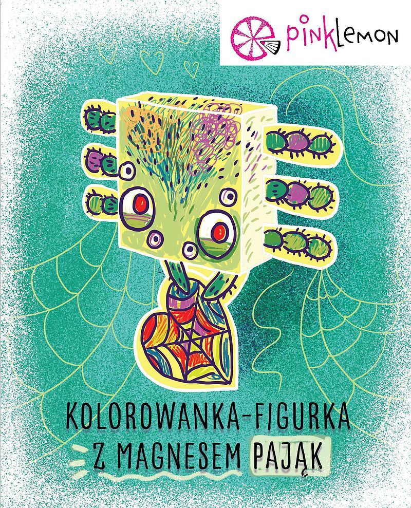 Figurka do kolorowania z magnesem pająk