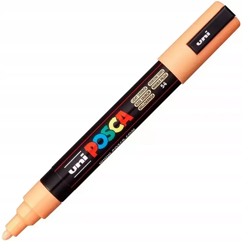 Marker pc-5m jasno-pomarańczowy posca uni paczka 6 szt