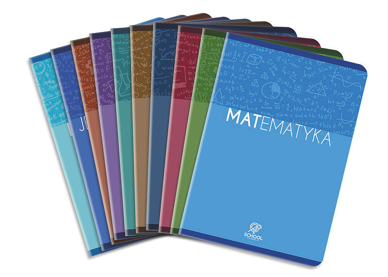 Zeszyt a5 64k tematyczny just school pakiet 10 sztuk