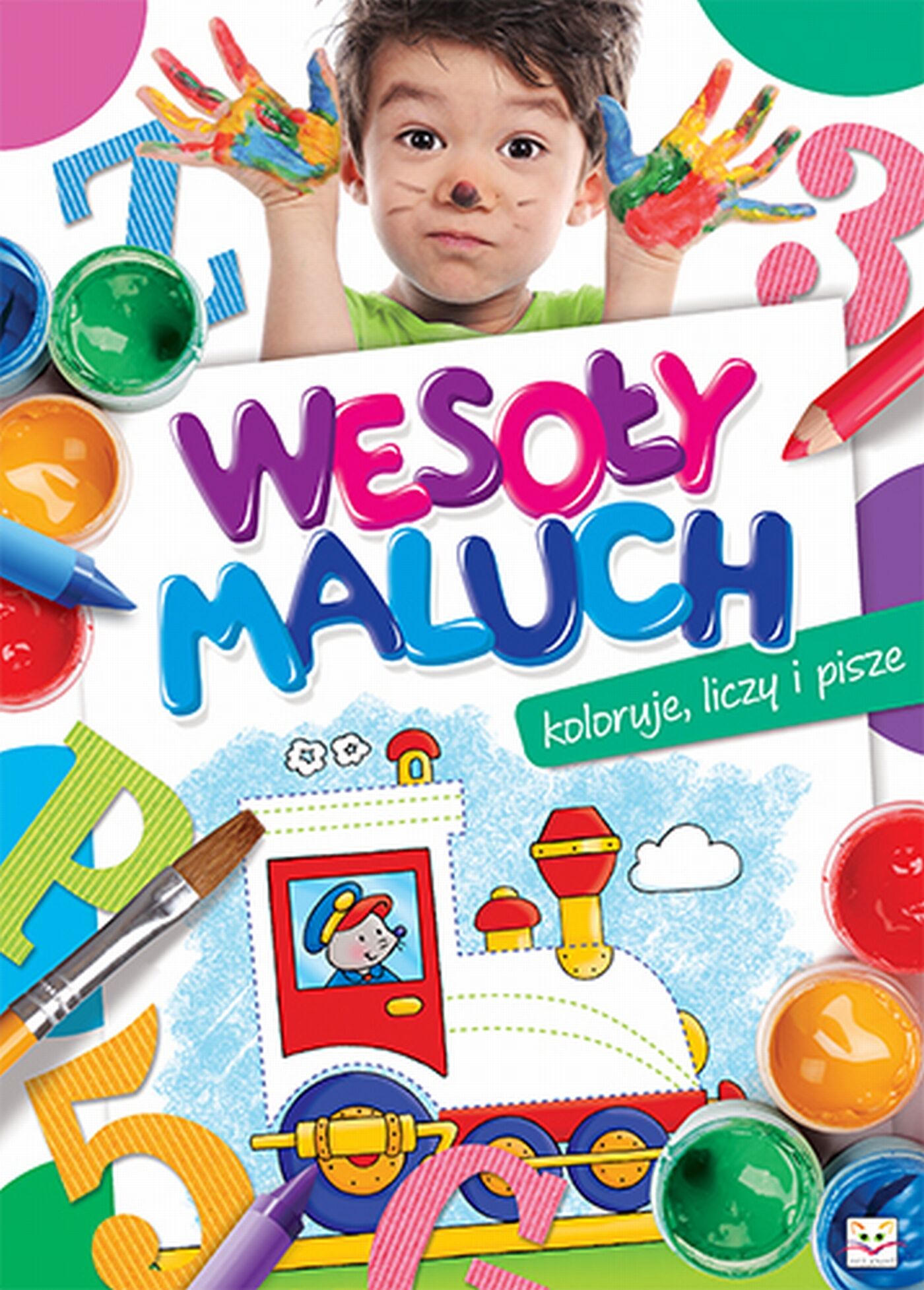 Wesoły maluch. Koloruje, liczy i pisze.