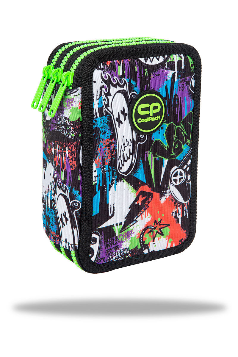 Piórnik 3-komorowy z wyposażeniem coolpack jumper 3 peek a boo