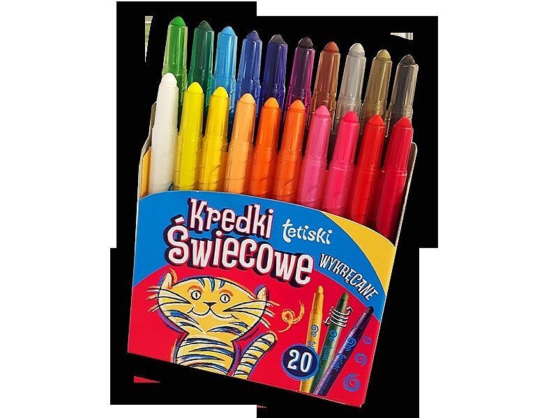 Kredki świecowe tetis wykręcane 20 kolorów