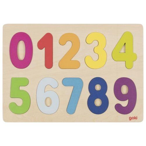 Puzzle cyferki - kolory pastelowe