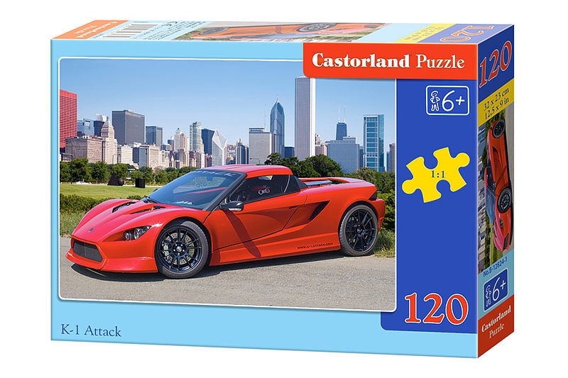 Puzzle 120 czerwone auto sportowe b-12824-1