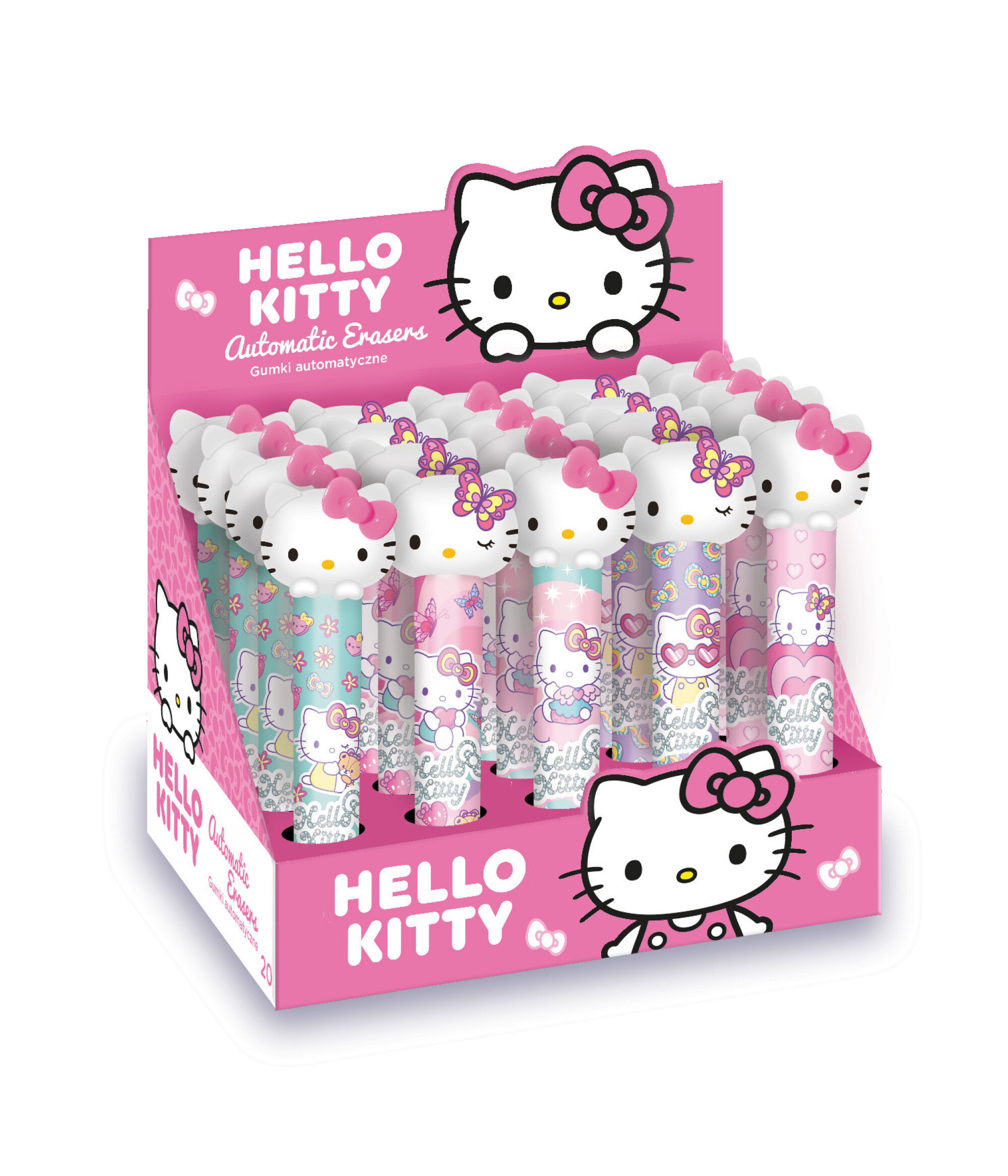 Gumka automatyczna pastel Hello Kitty 1szt.mix