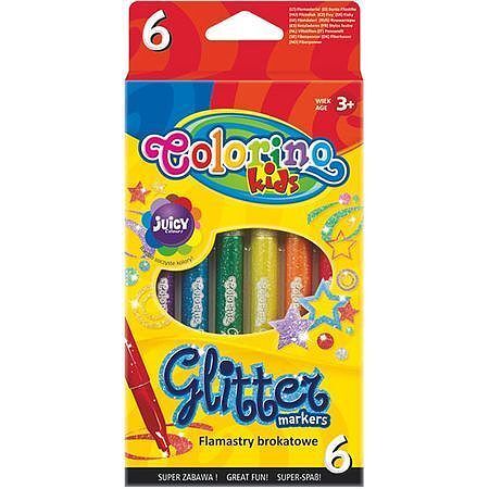 Flamastry brokatowe Colorino Kis 6 kolorów