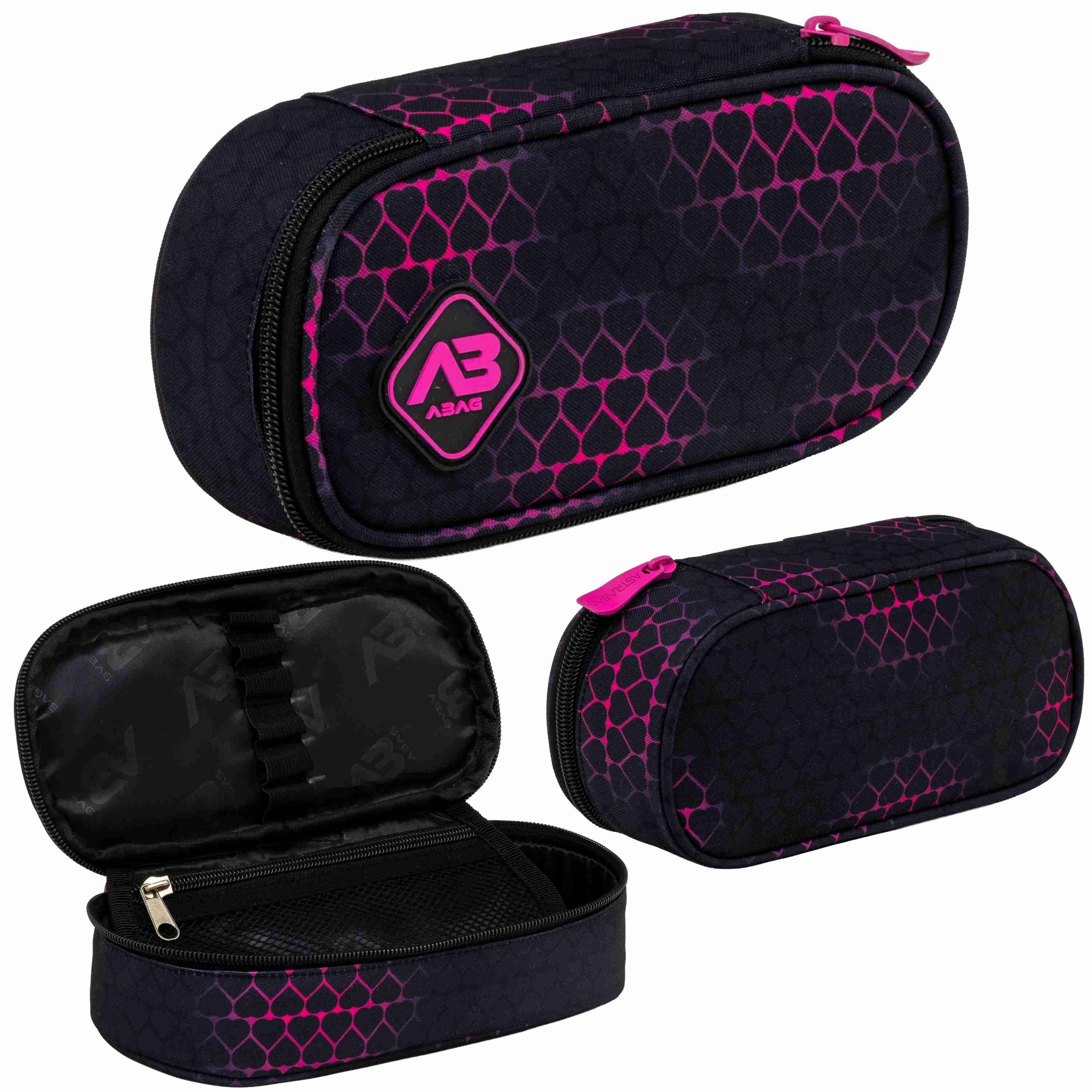 Piórnik owalny Abag Pink Hearts