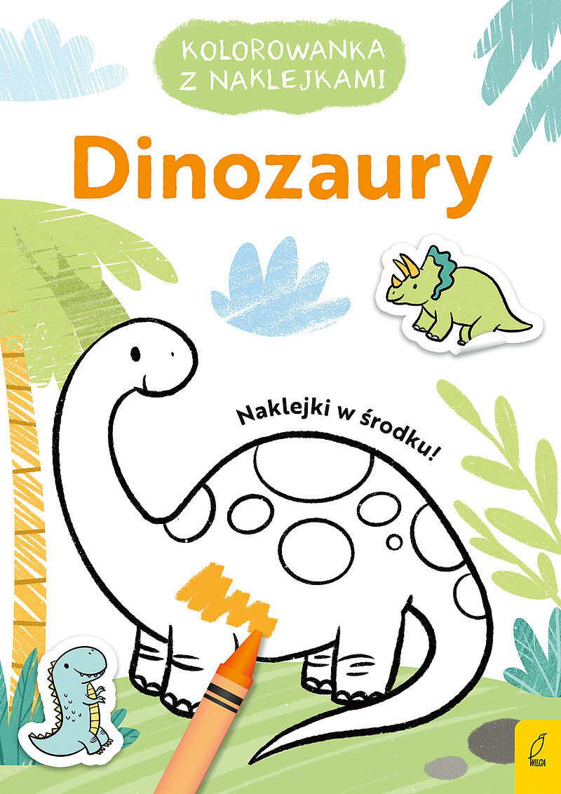 Kolorowanka z naklejkami. Dinozaury