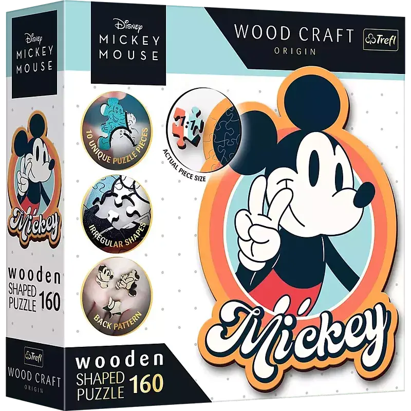 Puzzle drewniane Retro Myszka Mickey 160