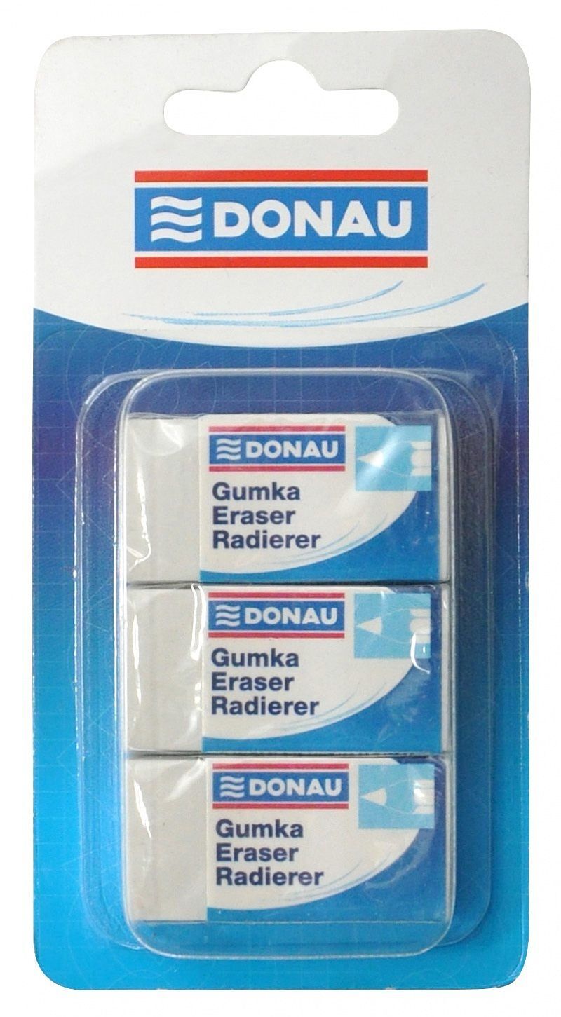 Gumka uniwersalna białą donau 3 sztuki blister