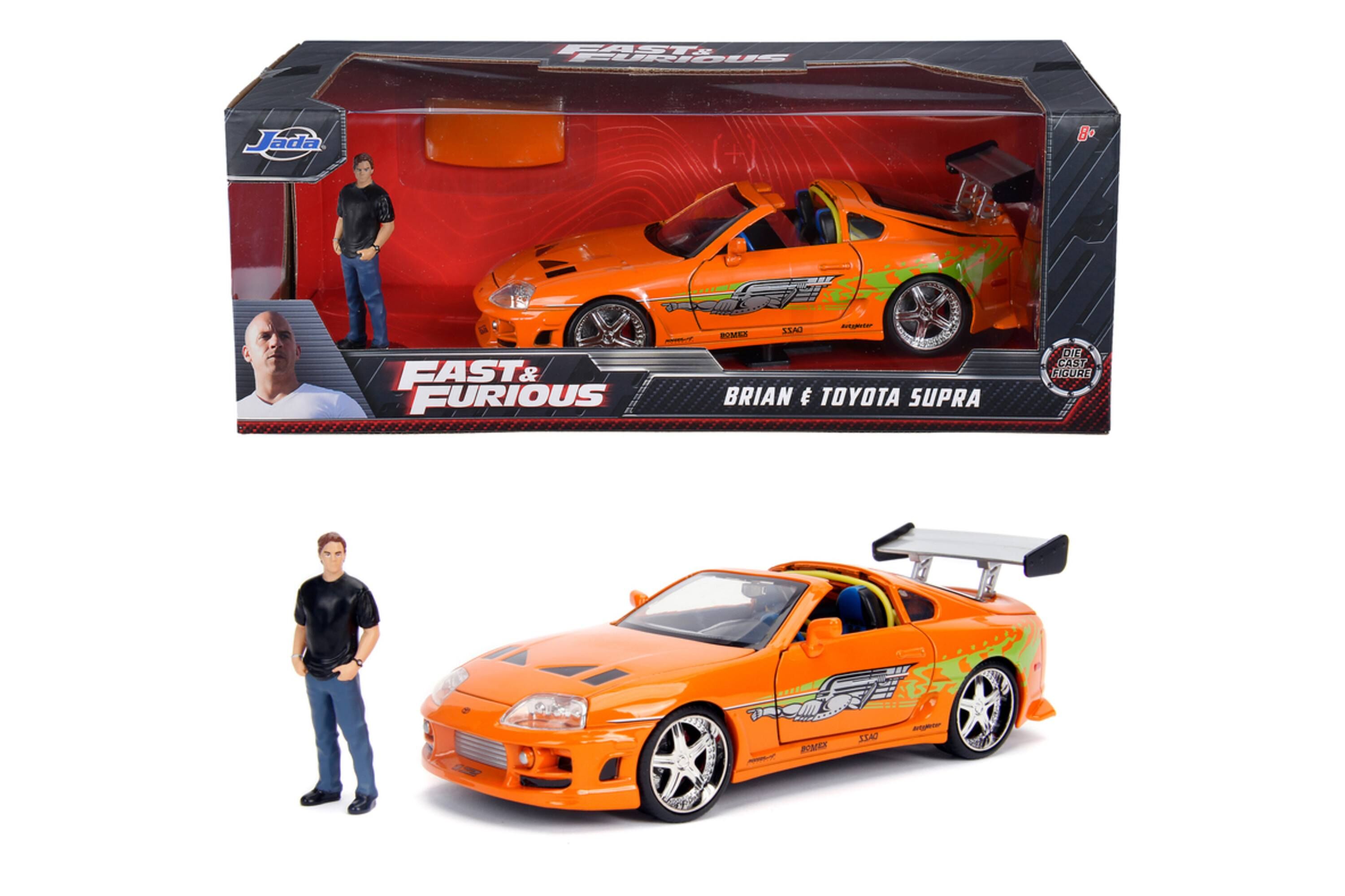 Pojazd metalowy 1:24 JADA F&F Toyota Supra + figurka