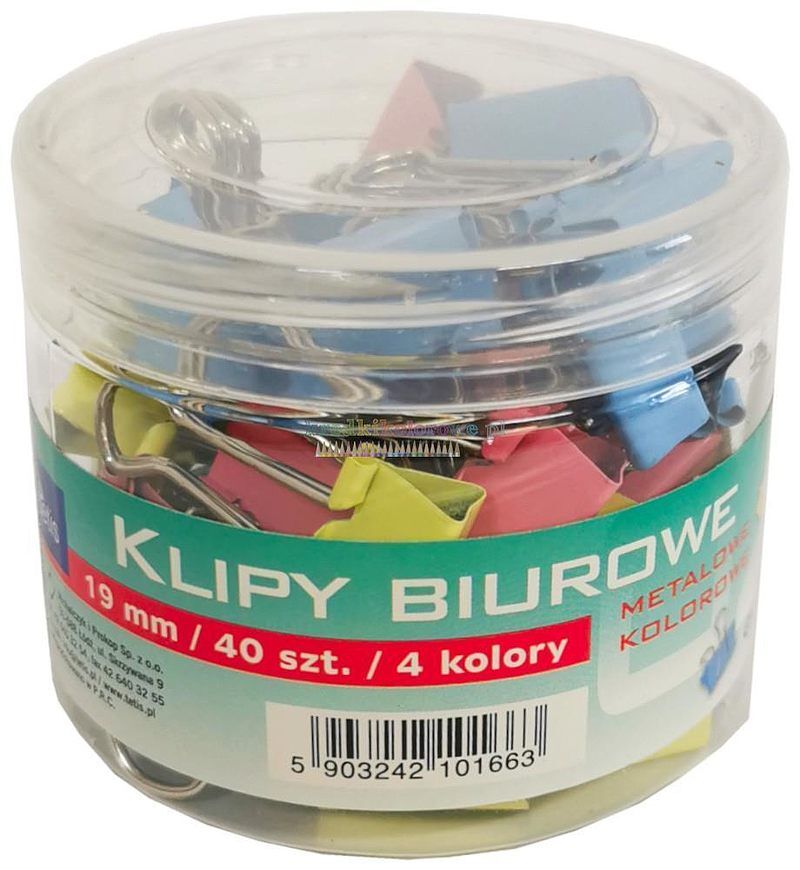 Klipy tetis 19 mm 40 sztuk