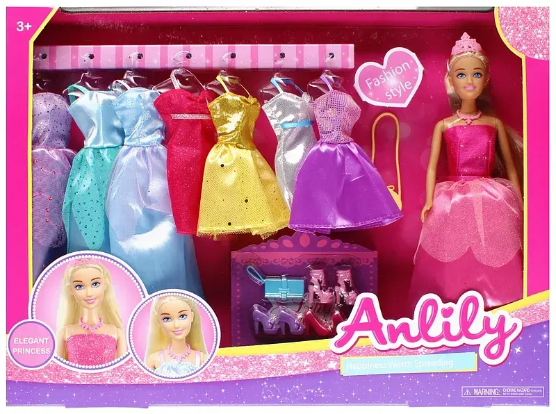 Lalka 29cm z akcesoriami szafa