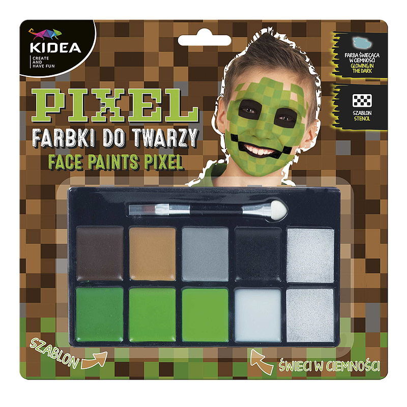 Farby do twarzy zestaw pixel kidea