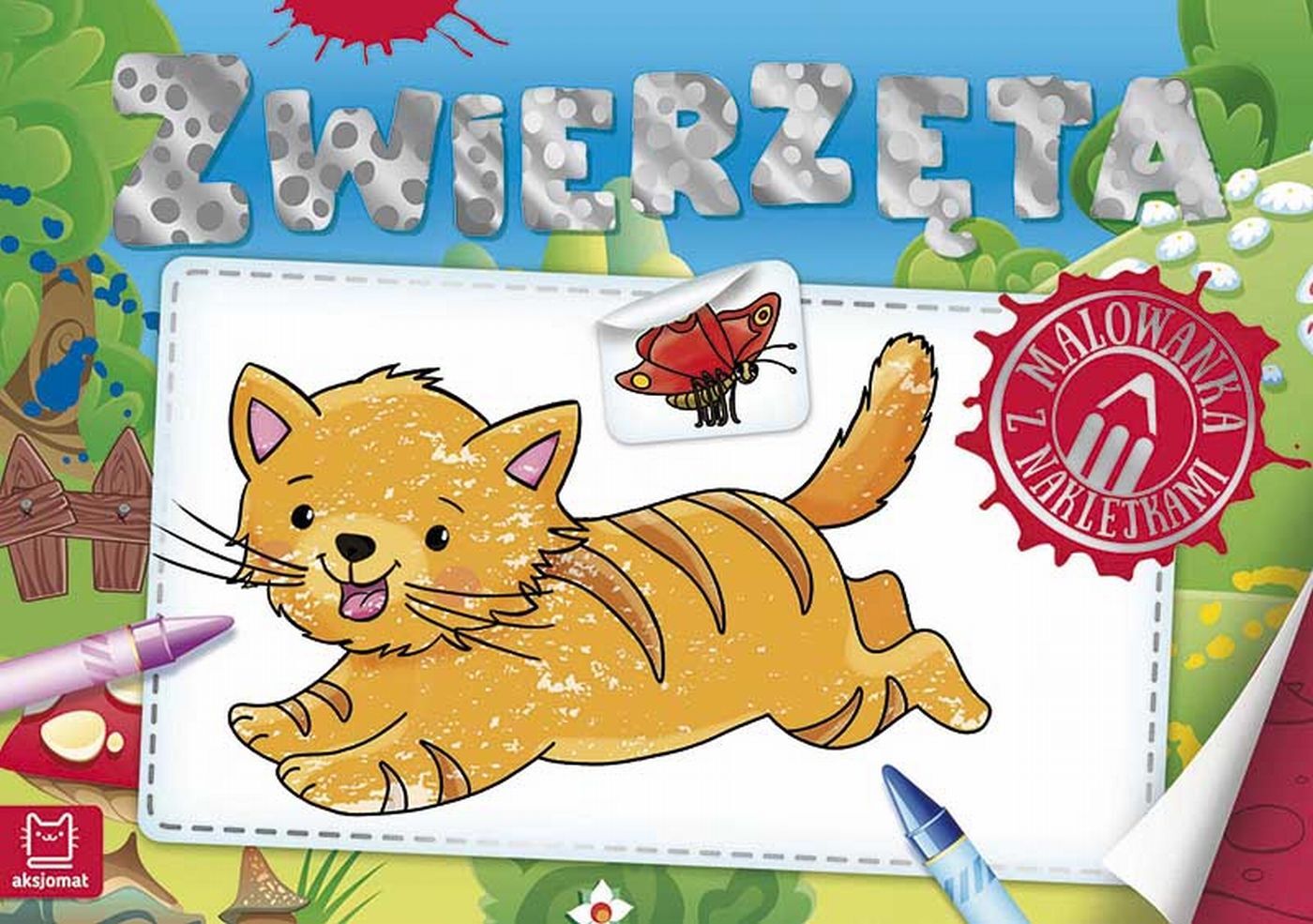 Zwierzęta. Malowanka z naklejkami