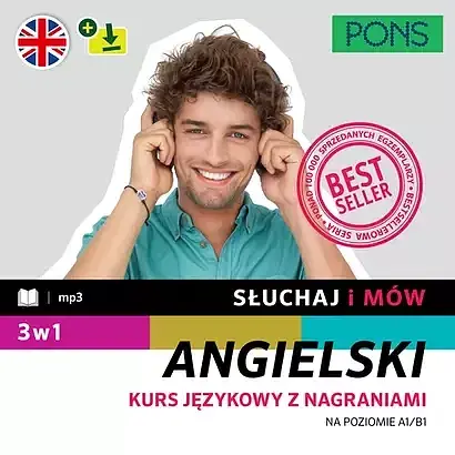 Słuchaj i mów pons angielski pakiet 3w1 a1/b1 z nagraniami w. 2