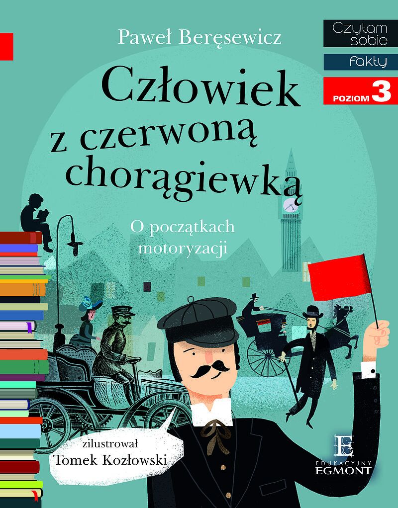 Człowiek z czerwoną chorągiewką