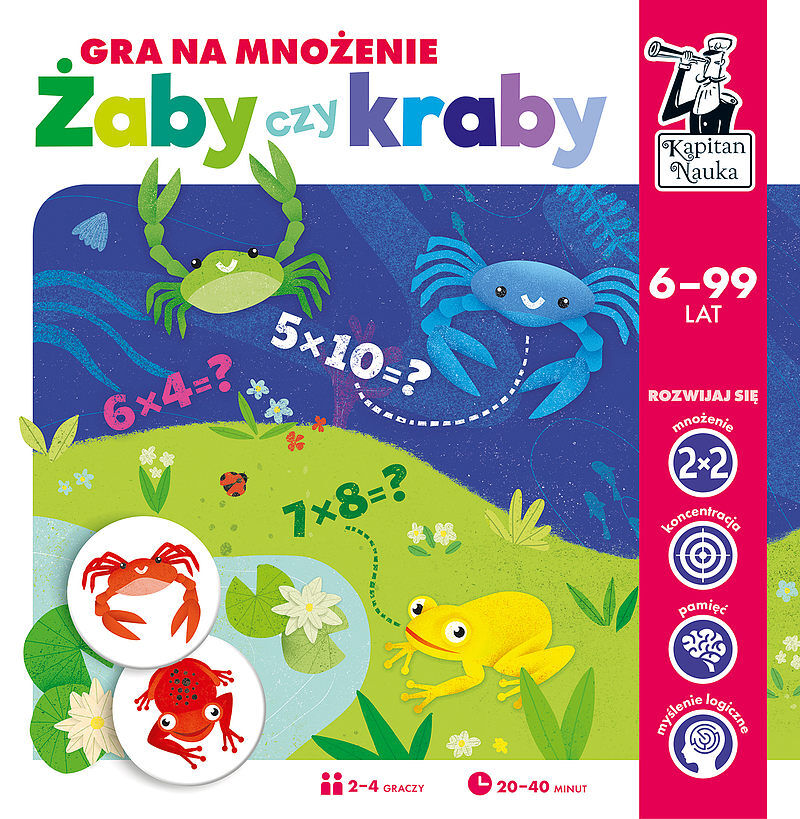 Gra na mnożenie żaby czy kraby kapitan nauka