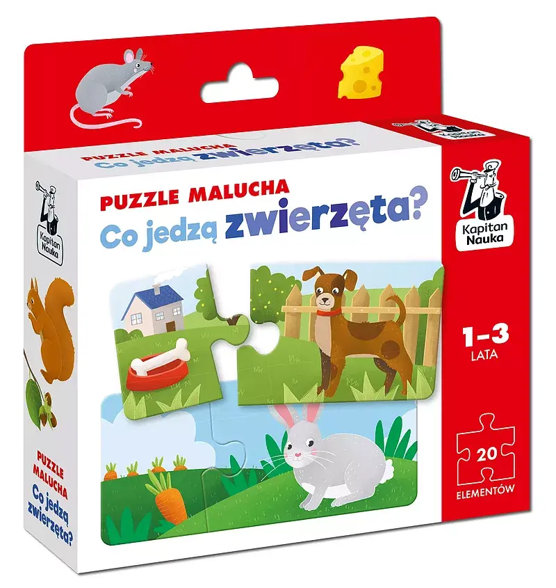 Co jedzą zwierzęta? Puzzle malucha