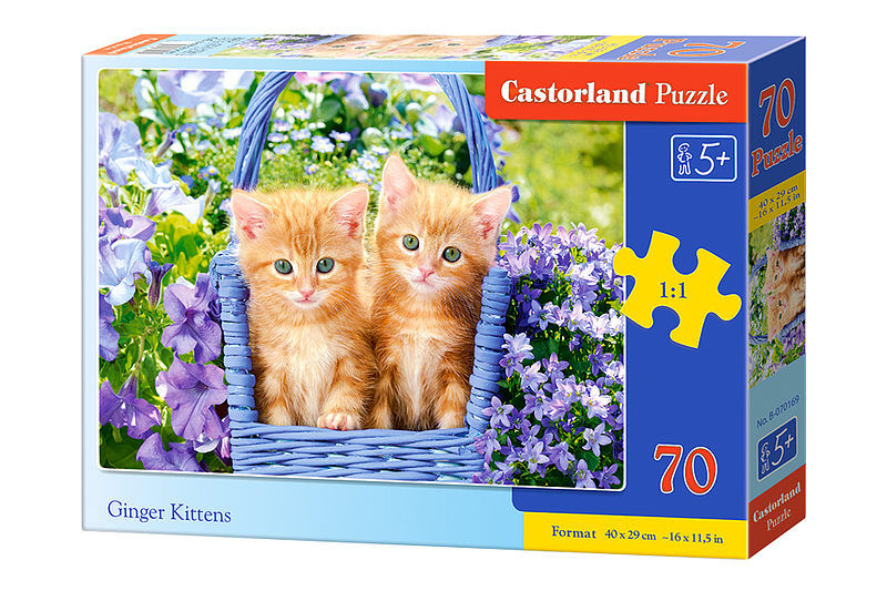 Puzzle 70 imbirowe kocięta b-070169
