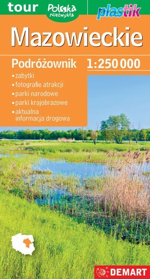 Wielkopolskie. Podróżownik - mapa turystyczna Plastik w skali 1:250 000
