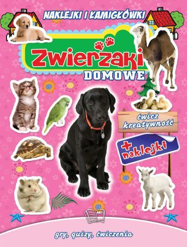 Zwierzaki domowe naklejki z brokatem