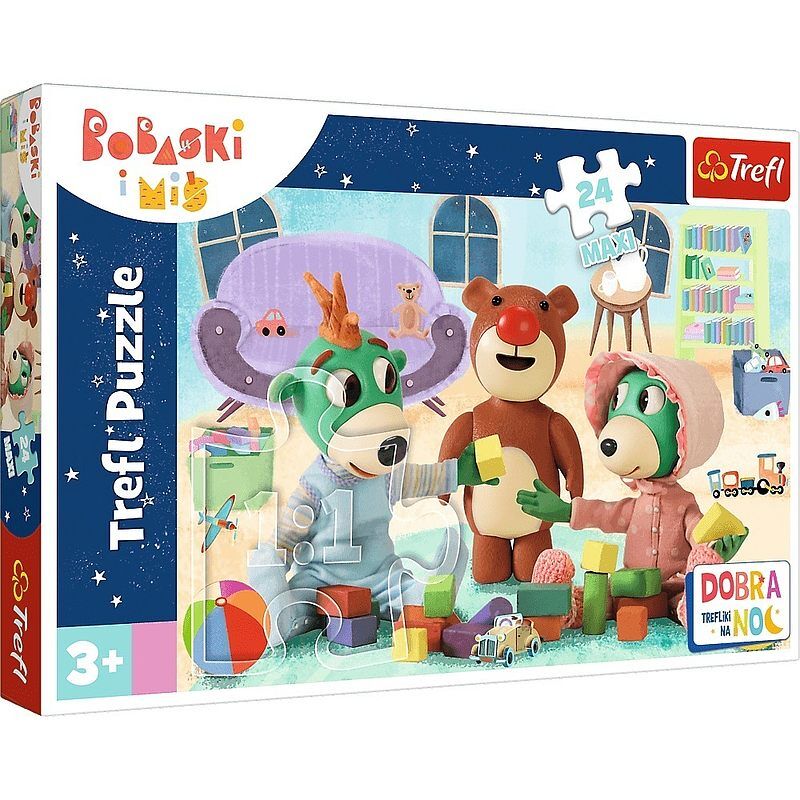 Puzzle Maxi 24 Dobranoc, Trefliki na noc Zabawy przed snem