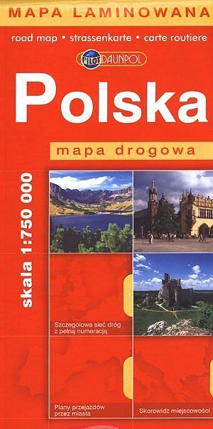 Polska. Mapa drogowa 1:750 000