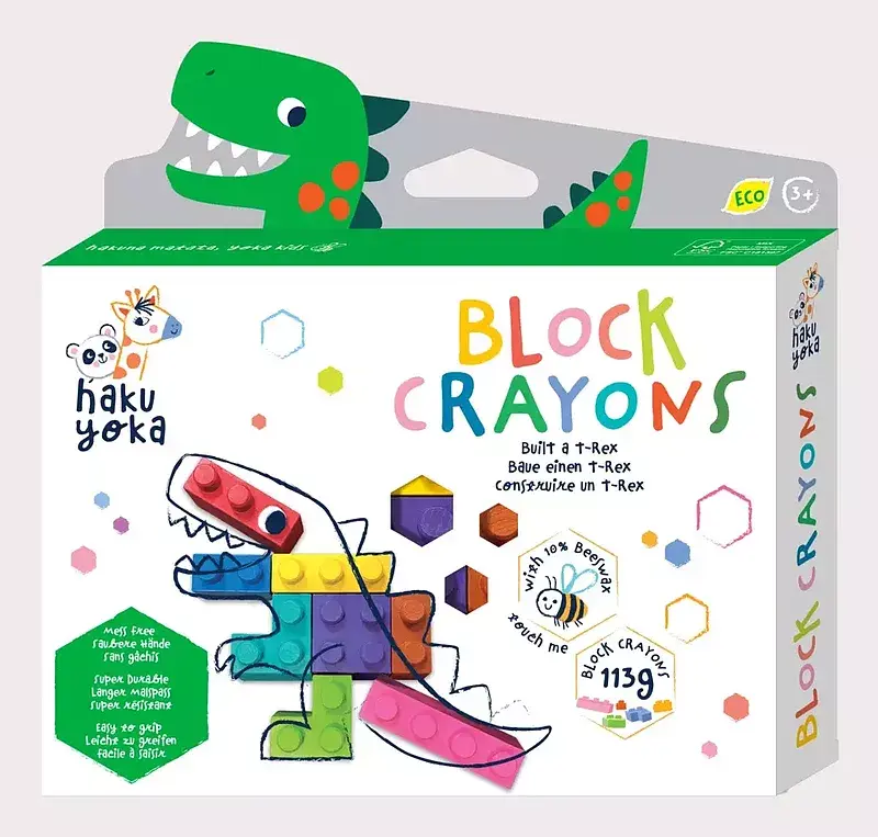 Kredki klocki t-rex