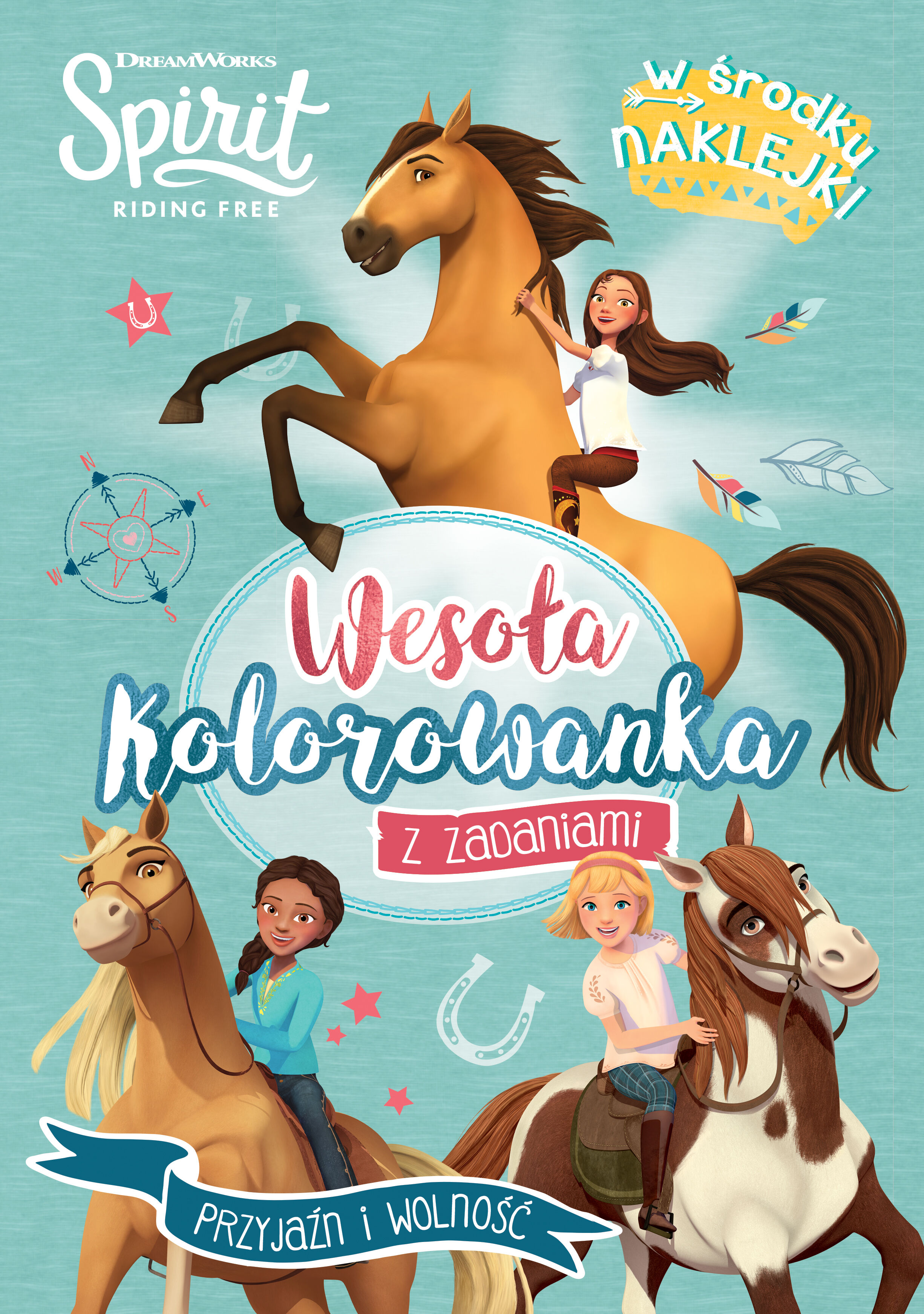 Spirit Riding Free. Wesoła kolorowanka z zadaniami