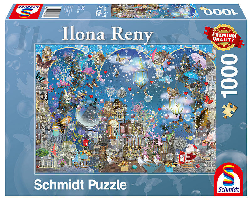Puzzle 1000 pq błękitne niebo w boże narodzenie i. Reny 110820