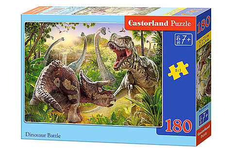 Puzzle 180 bitwa dinozaurów