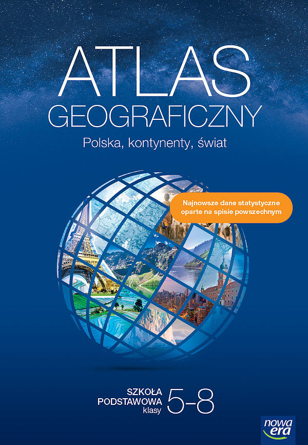 Geografia atlas polska kontynenty świat klasy 5-8 szkoła podstawowa edycja 2023-2025