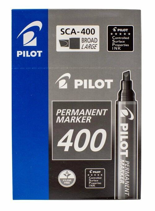 Marker pernamentny PILOT SCA 400 czarny 12 sztuk