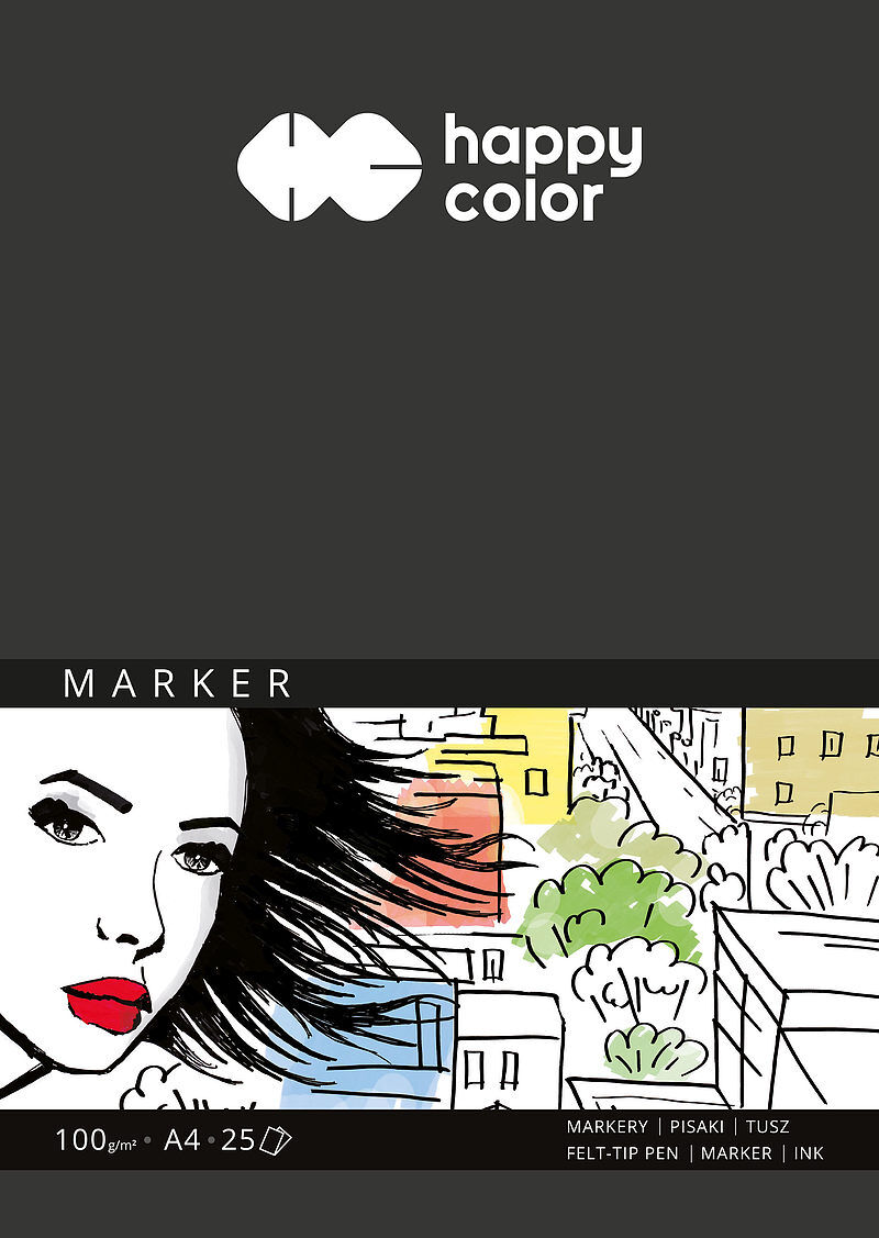 Blok happy color do markerów art a4 25 arkuszy 100g