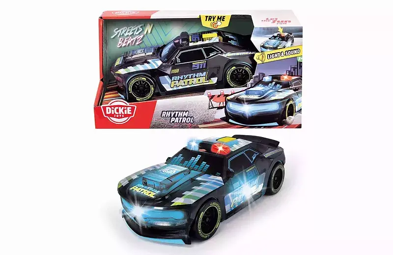 Samochód muzyczny patrol dickie toys streets beatz 20 cm