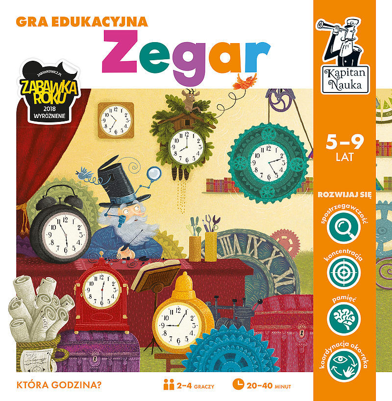 Kapitan Nauka. Gra edukacyjna Zegar