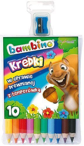 Kredki bambino 10 kolorów z temperówką