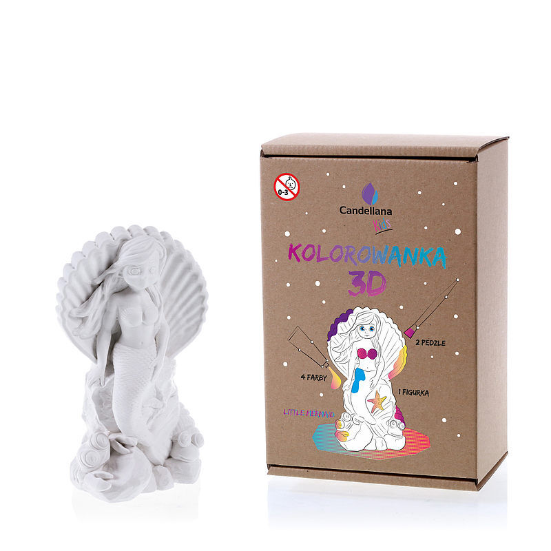 Kolorowanka 3d little marmaid